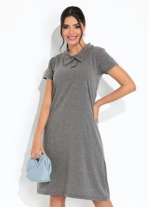 Rosalie - Vestido Mescla com Gola - ROSALIE