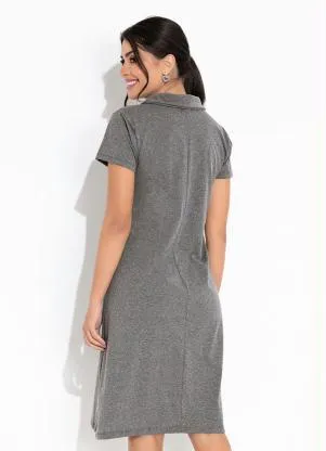 Rosalie - Vestido Mescla com Gola - ROSALIE