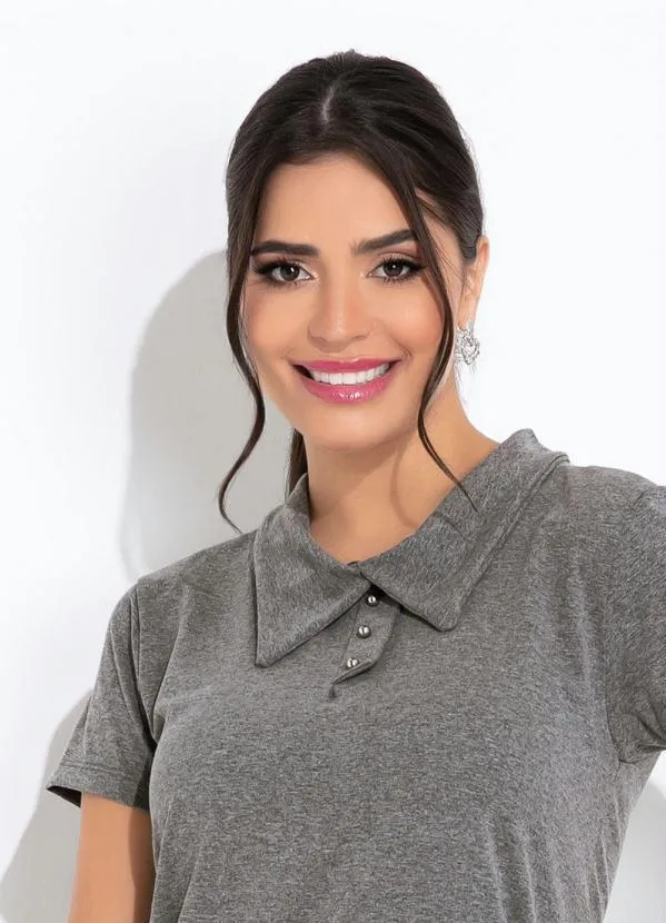 Rosalie - Vestido Mescla com Gola 3