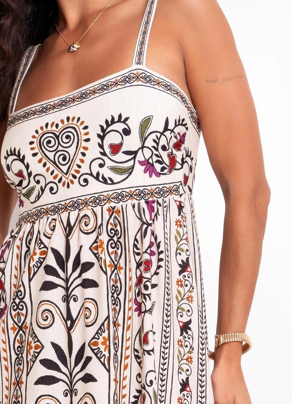 Farm - Vestido Midi Adriele Bege 7