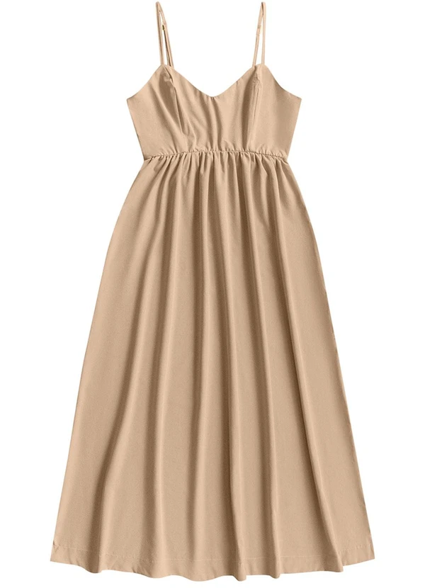 Angel - Vestido Midi Alfaiataria Bege 3