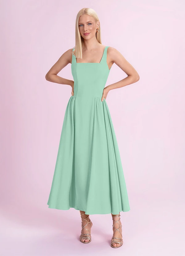 Angel - Vestido Midi Alfaiataria Verde