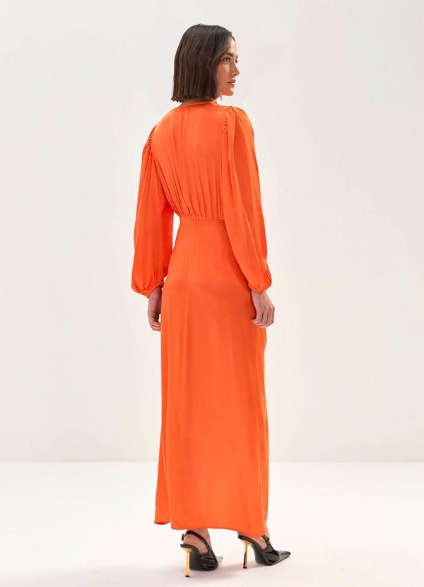 Carlota Costa - Vestido Midi Amarração Laranja 2