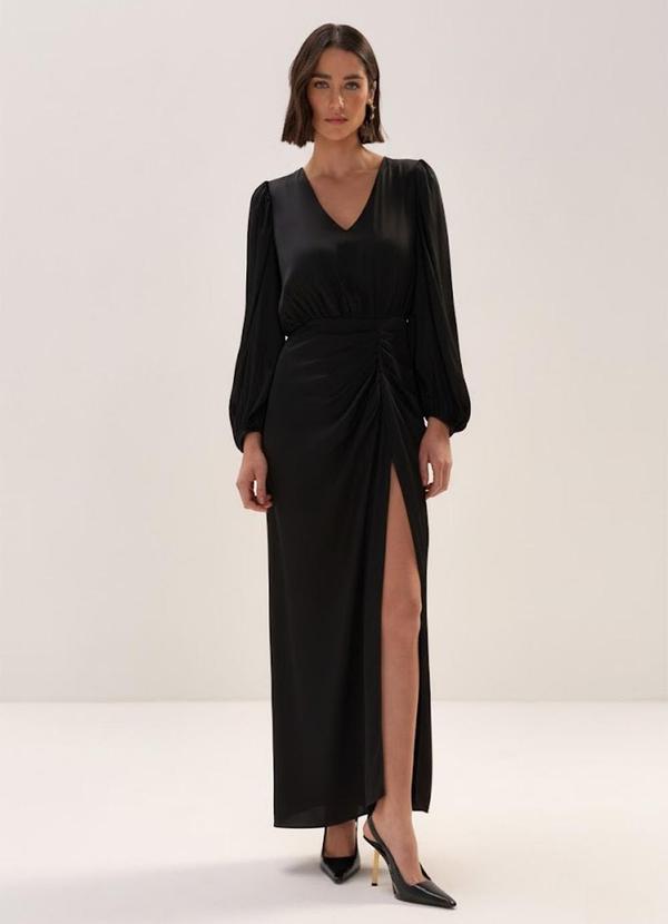 Carlota Costa - Vestido Midi Amarração Preto 1