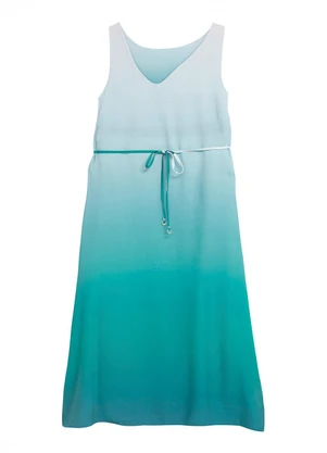 Enfim - Vestido Mídi Amplo Degradê Azul - ENFIM