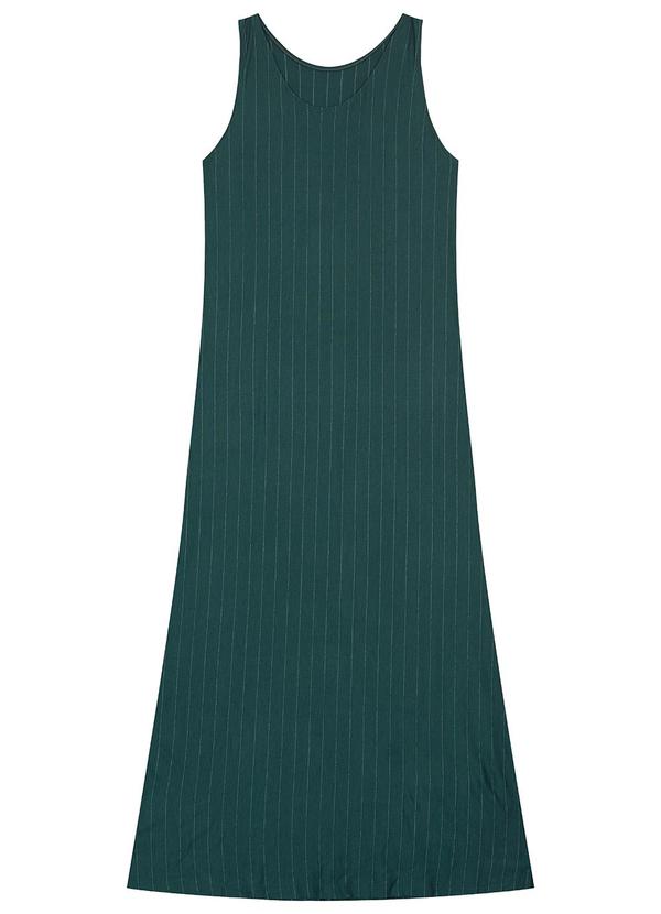 Malwee - Vestido Mídi Amplo Texturizado Verde Esmeralda