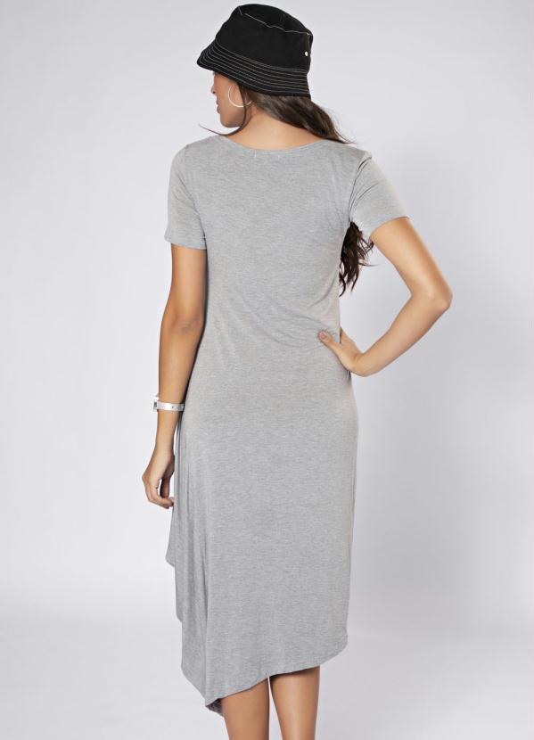 Preview - Vestido Midi Assimétrico Cinza 2