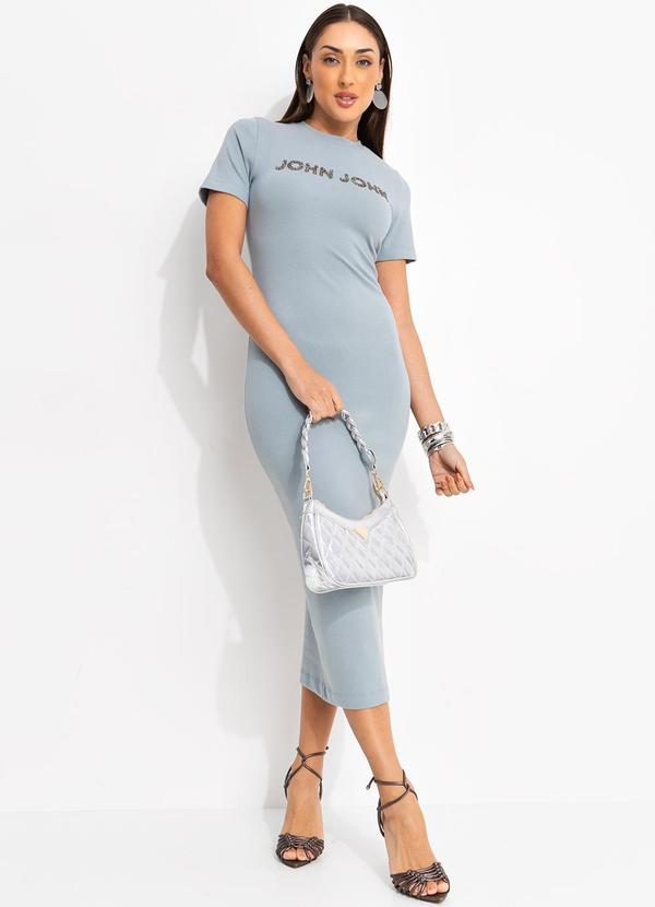 John John - Vestido Midi Azul