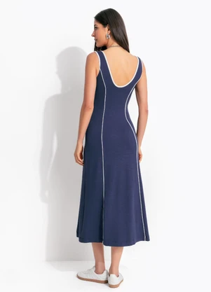 Colcci - Vestido Midi Azul - COLCCI