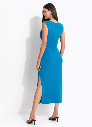 Colcci - Vestido Midi Azul - COLCCI