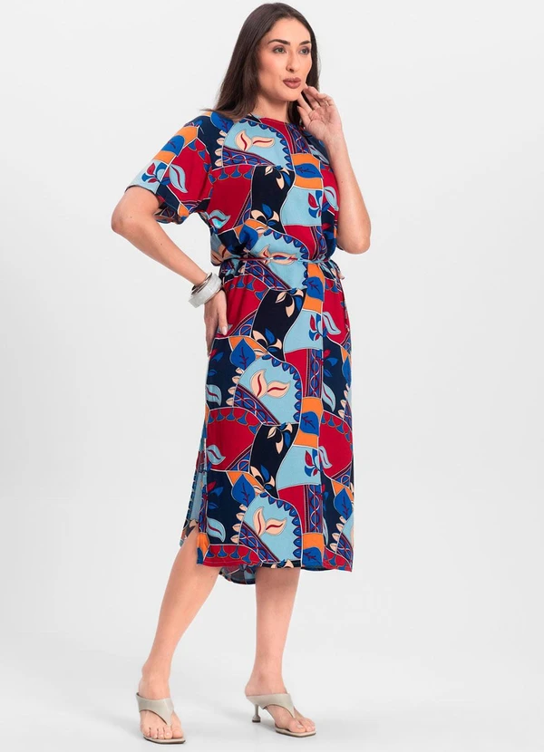 Infinita Cor - Vestido Midi Azul 3