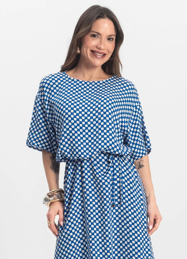 Infinita Cor - Vestido Midi Azul 3