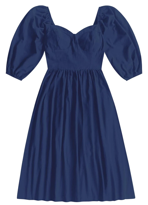 Angel - Vestido Midi Azul