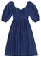 Angel - Vestido Midi Bege - variação: Azul