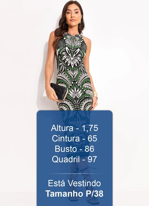 Farm - Vestido Midi Balamana Verde 5