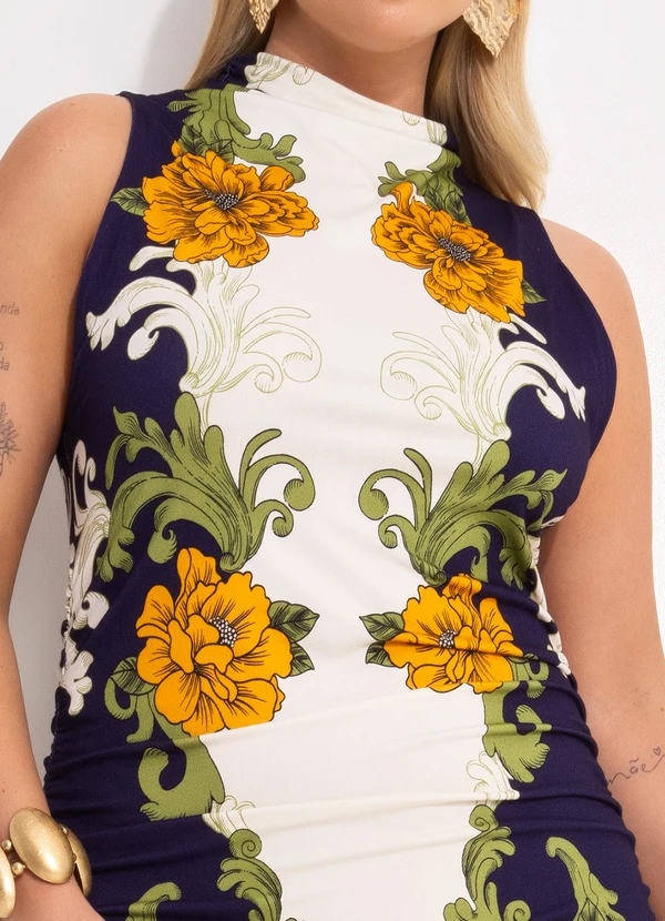 Farm - Vestido Midi Banana Real Bege 10