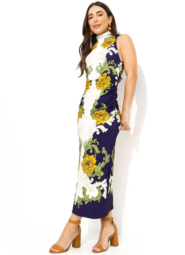 Farm - Vestido Midi Banana Real Bege 3