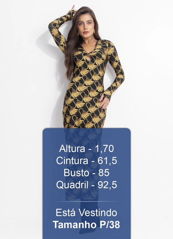 Farm - Vestido Midi Banana Tassel Mini Preto 6