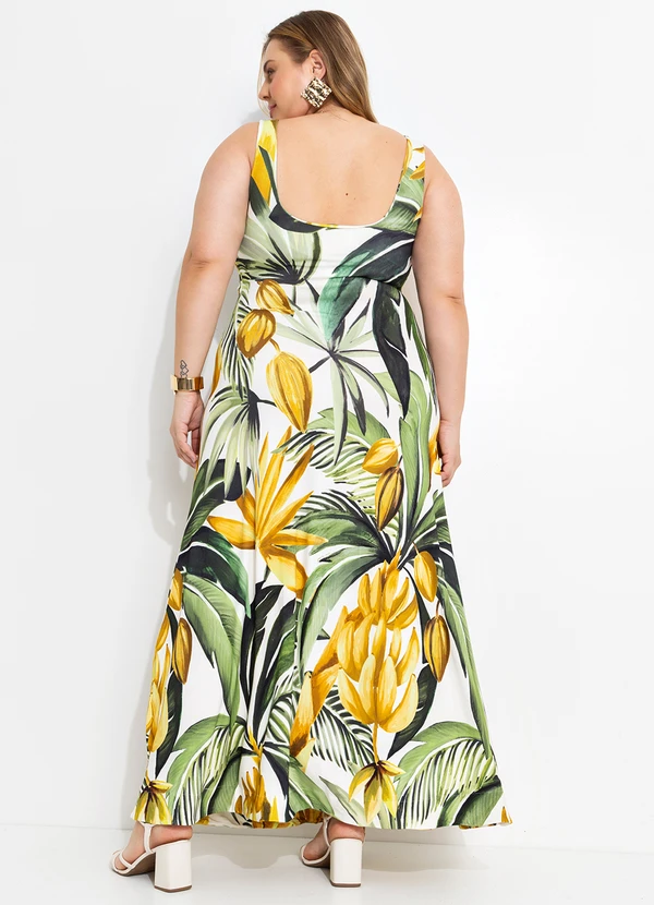 Farm - Vestido Midi Bananarte Verde 12