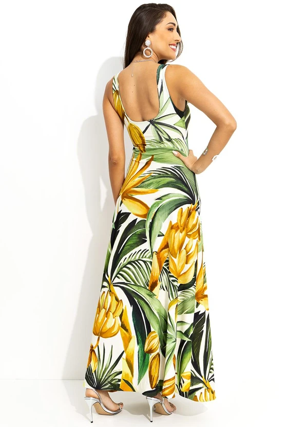 Farm - Vestido Midi Bananarte Verde 5