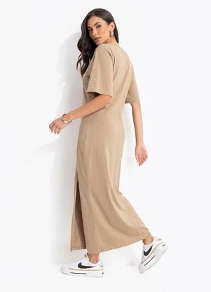 Colcci - Vestido Midi Bege - COLCCI