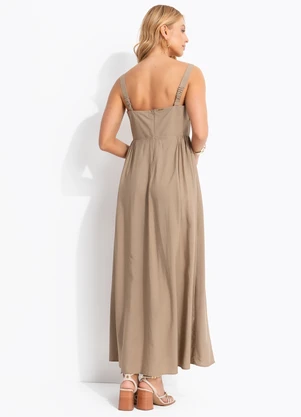 Colcci - Vestido Midi Bege - COLCCI
