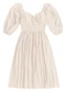 Angel - Vestido Midi Bege - variação: Bege