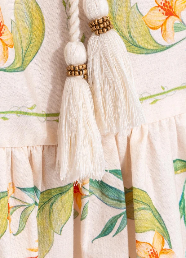 Farm - Vestido Midi Brisa de Rio Bege 5