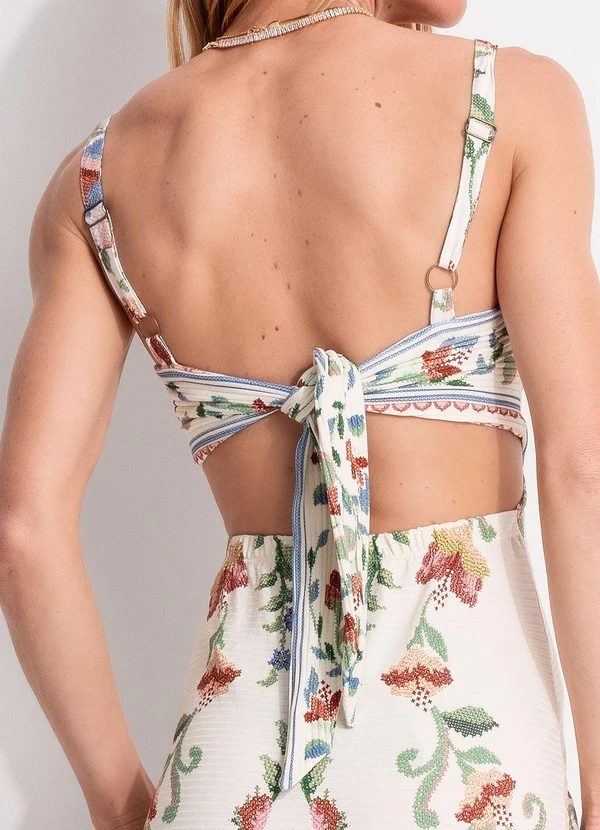 Farm - Vestido Midi Brisa Serena Bege 4