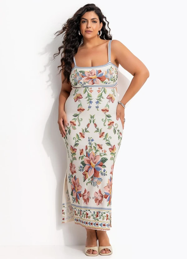 Farm - Vestido Midi Brisa Serena Bege 6