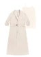 Angel - Vestido Midi C/Combinacao Bege - variação: Bege