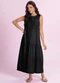 Angel - Vestido Midi Cambraia de Algodão Preto - variação: Preto