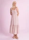 Angel - Vestido Midi Cambraia de Algodão Azul - variação: Rosa