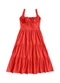 Angel - Vestido Midi Cambraia de Algodao Vermelho - variação: Vermelho