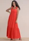 Angel - Vestido Midi Cambraia de Algodao Vermelho - variação: Vermelho