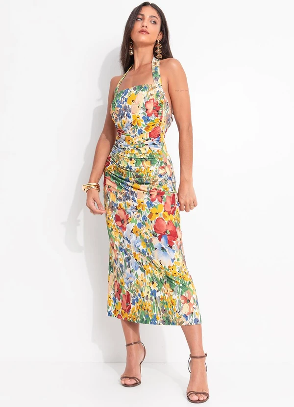 Farm - Vestido Midi Camponesa Branco 3