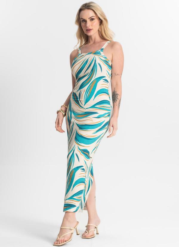 Select - Vestido Midi Canelado Bege 3