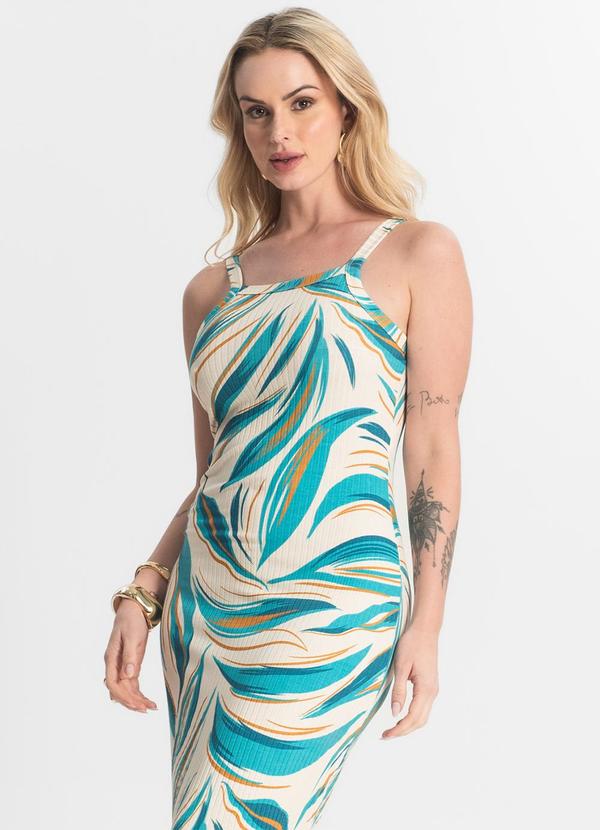 Select - Vestido Midi Canelado Bege 4