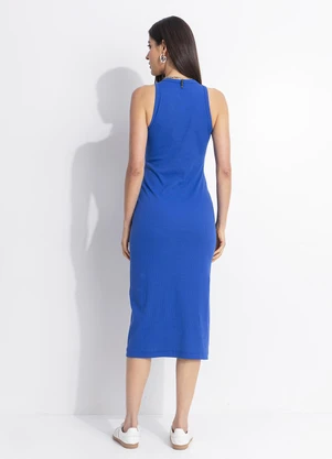 Colcci Jeans - Vestido Midi Canelado Cj Azul - COLCCI JEANS