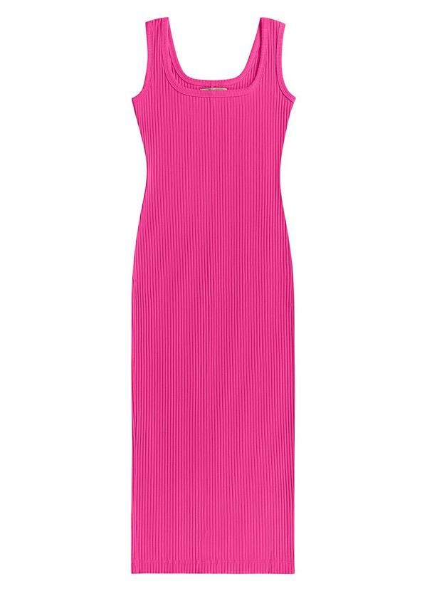 Angel - Vestido Midi Canelado Rosa 3