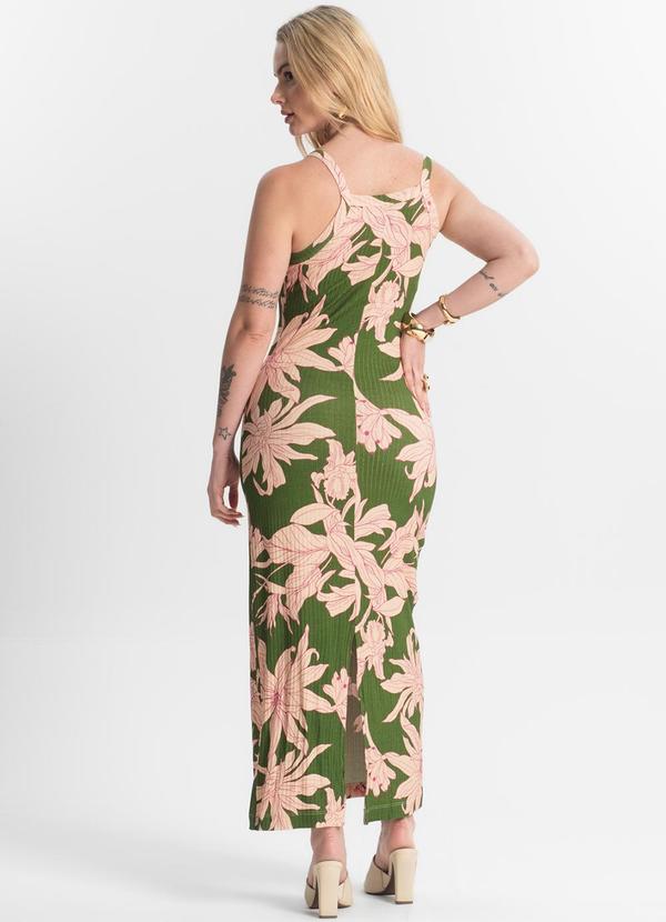 Select - Vestido Midi Canelado Verde 2