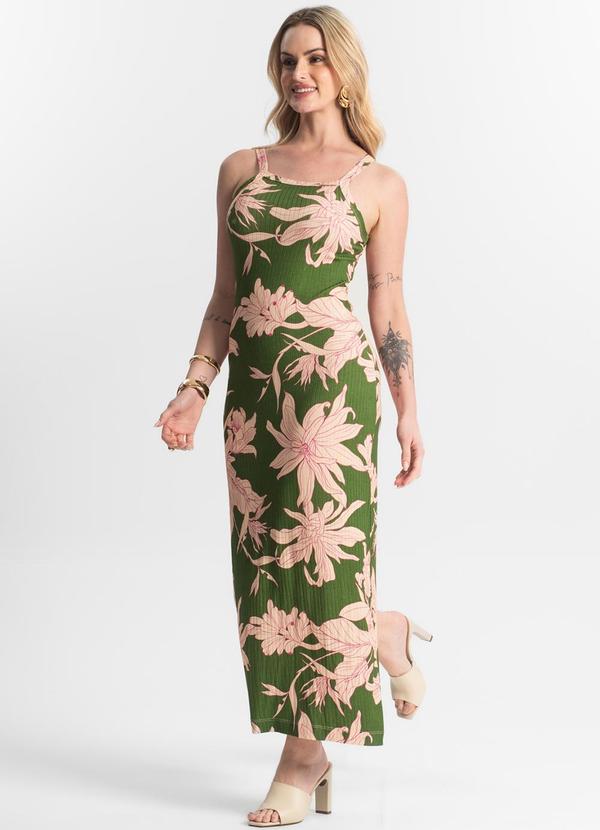 Select - Vestido Midi Canelado Verde 3