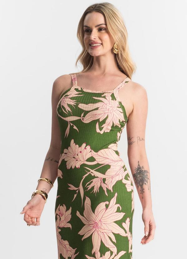 Select - Vestido Midi Canelado Verde 4