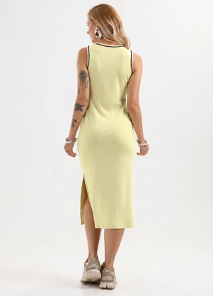 Cativa - Vestido Midi Canelado Verde - CATIVA