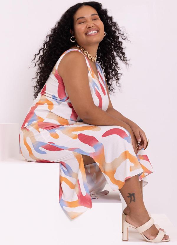 Lunender Mais Mulher - Vestido Midi Chá Decote V Fenda Lateral Vermelho 3