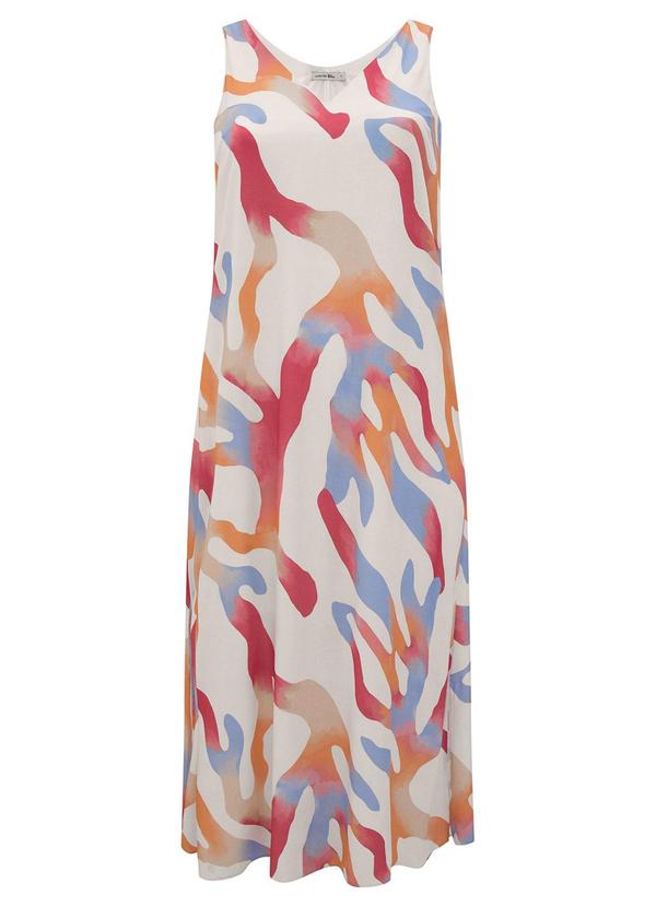 Lunender Mais Mulher - Vestido Midi Chá Decote V Fenda Lateral Vermelho 4