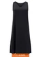 Lunender Mais Mulher - Vestido Midi Chá Plus Size sem Mangas Marrom - variação: Preto