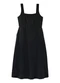 Outlet - Vestido Midi com Alças Adulto Feminino Branco - variação: Preto