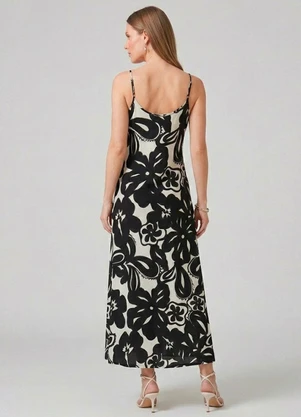 Infinita Cor - Vestido Midi com Alças Finas Branco - INFINITA COR