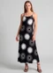 Infinita Cor - Vestido Midi com Alças Finas Preto - variação: Preto